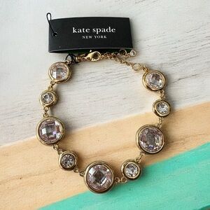 RARE Kate Spade NWT On‎ the Dot bracelet Clear/ gold
